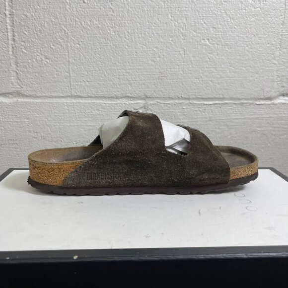 Birkenstock Arizona Brown Suede Slide Sandals Slip On Women's 38 EU/7 US - Picture 2 of 11